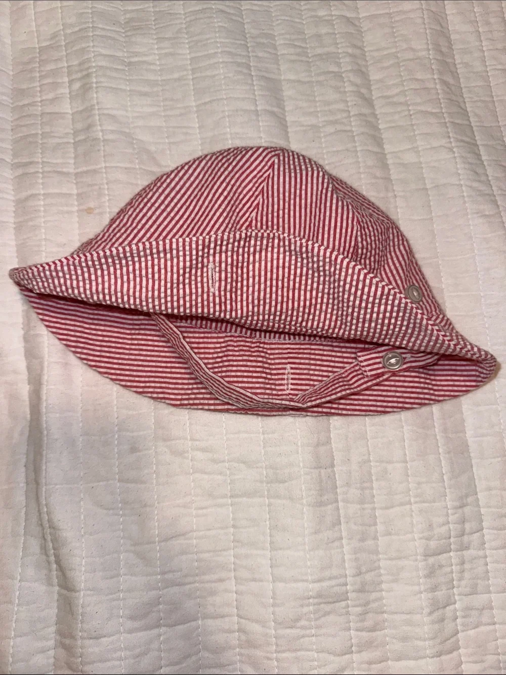 EUC RARE Set of 2 TBBC Boys Summer Beach Hats Red Seersucker Blue Gingham